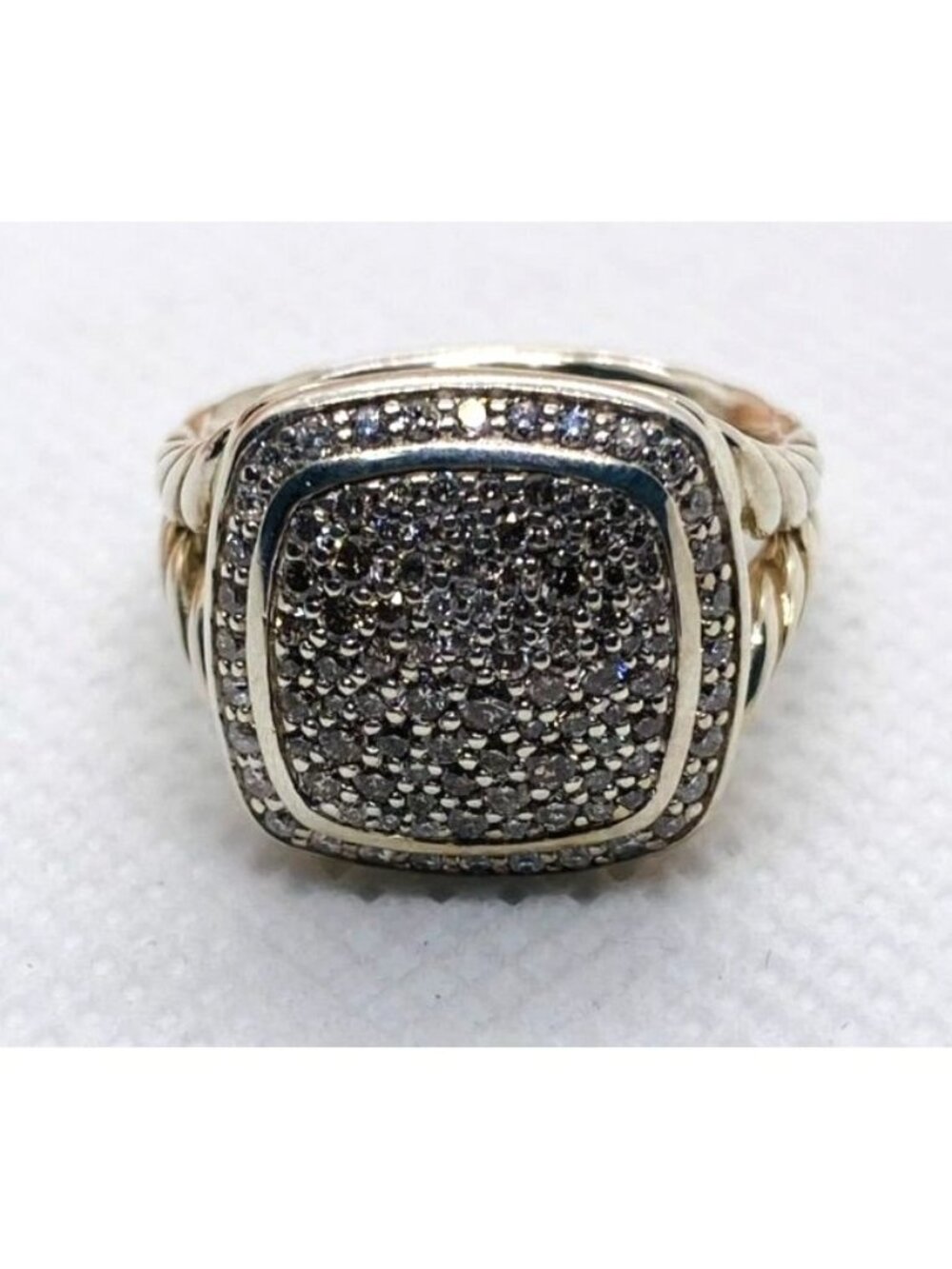 David Yurman Albion Pave Diamond Ring Size 6.25 14.5mm - Picture 6 of 12